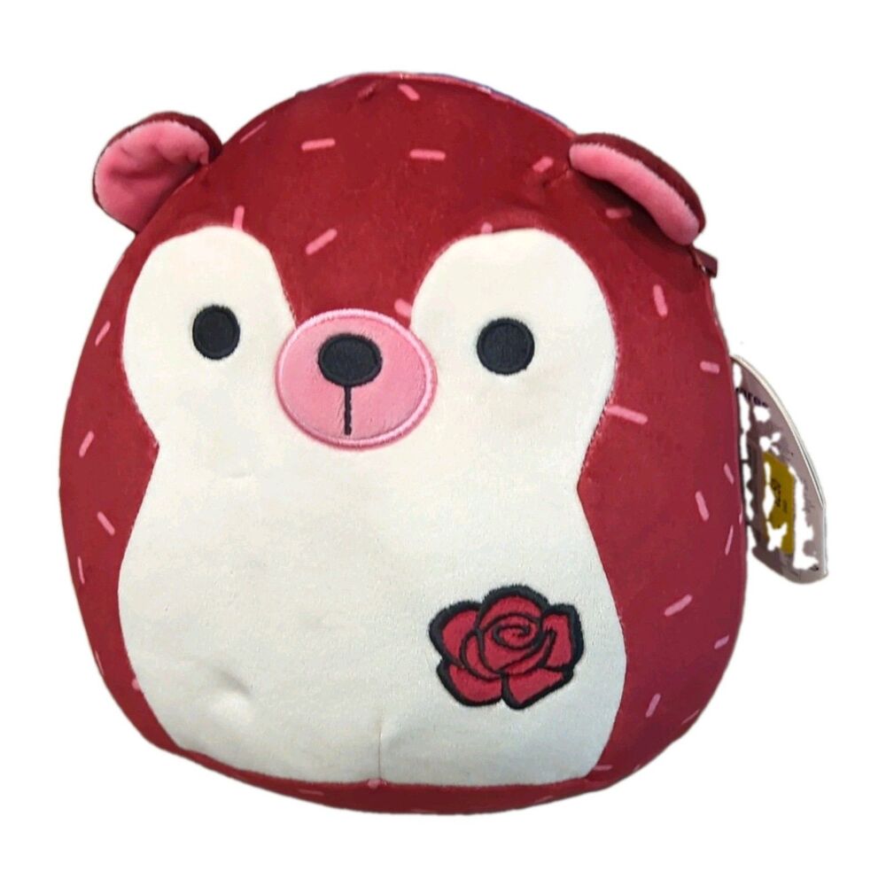 Squishmallows Kira Hedhehog Red White Pink Plush Stuffed Animal Washable
